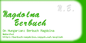 magdolna berbuch business card